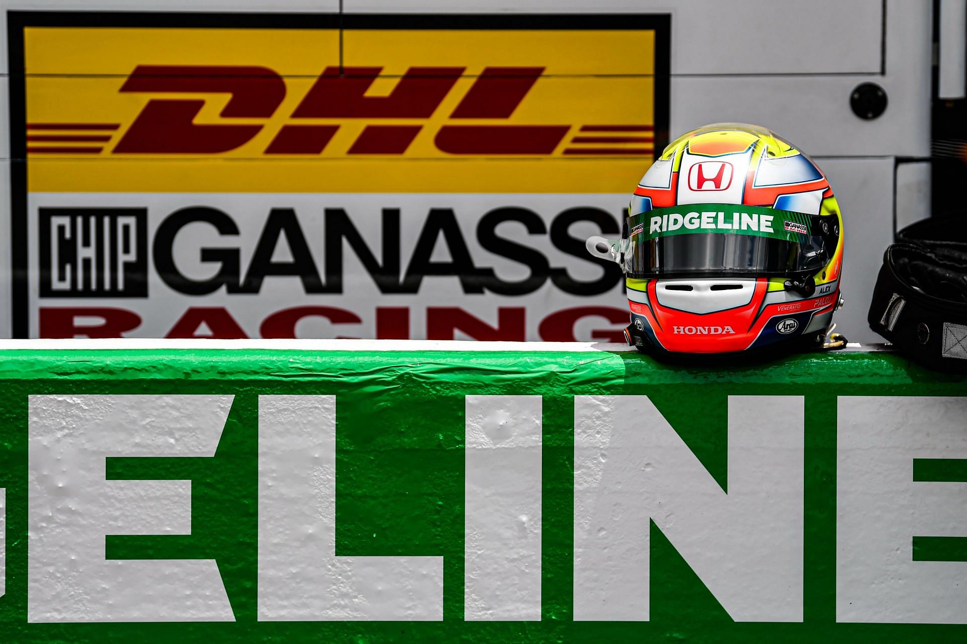 Alex Palou's helmet at the 2025 NTT IndyCar Series Bommarito Automotive Group 500 - Source: Getty